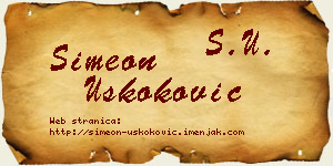 Simeon Uskoković vizit kartica